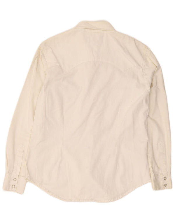 Lee Chemise en jean pour femme UK 16 Large Blanc Coton
