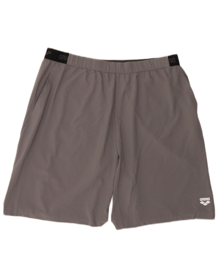 Arena Short de Sport Homme 2XL Gris Polyester