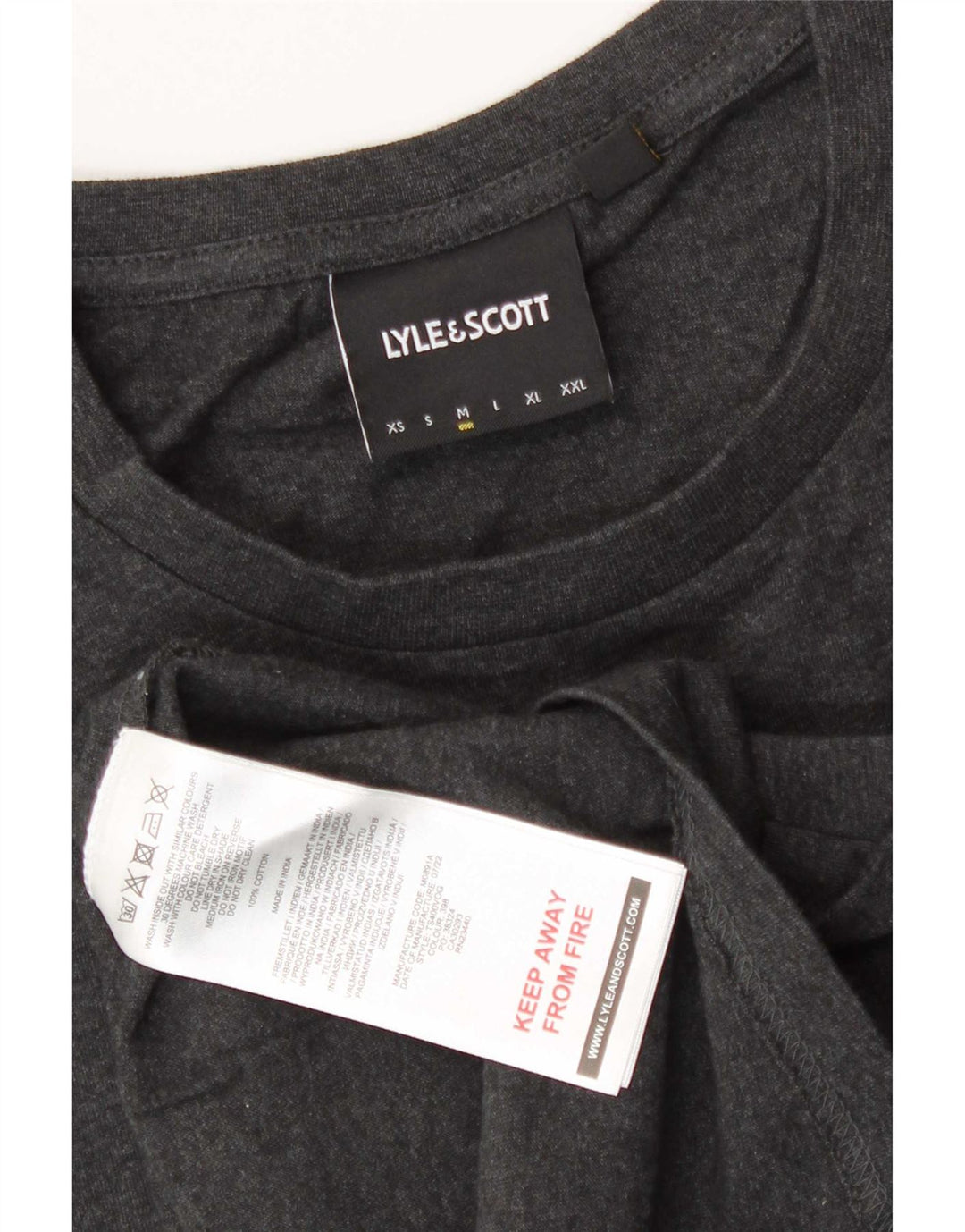Lyle & Scott T-Shirt Homme Gris Moyen Coton
