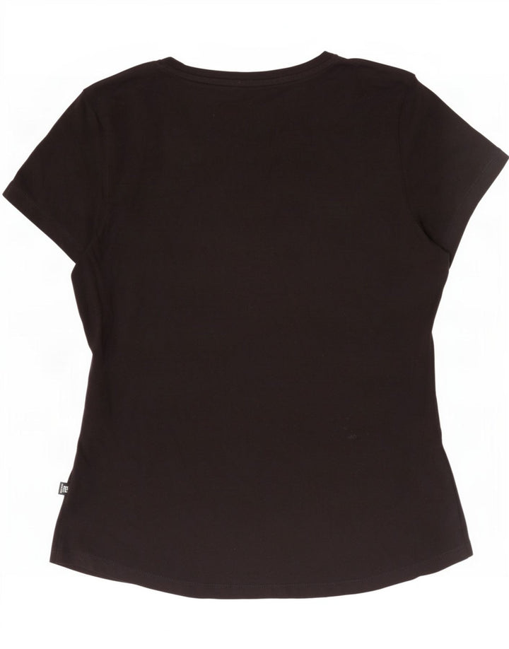 Puma T-shirt graphique pour femme UK 12 Noir moyen