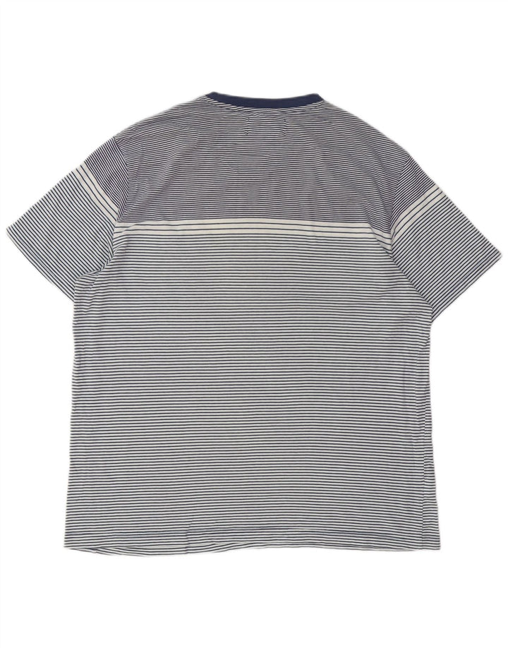 PENGUIN T-Shirt Homme Haut XL Bleu Marine Rayé Coton