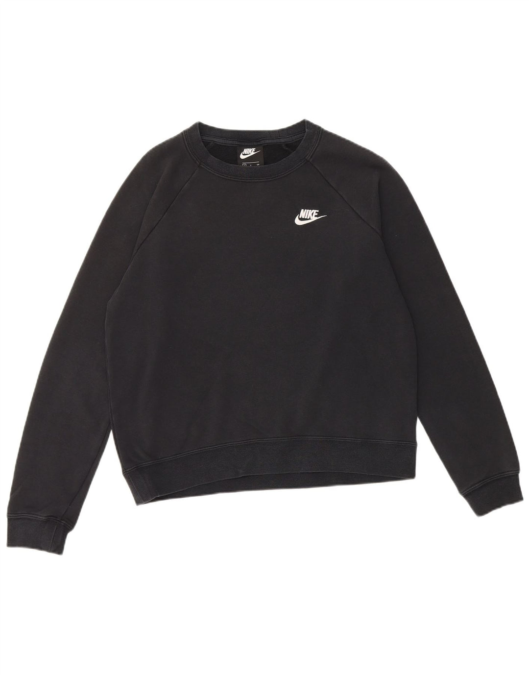 Nike Sweat-shirt surdimensionné pour femme UK 10 Petit coton noir