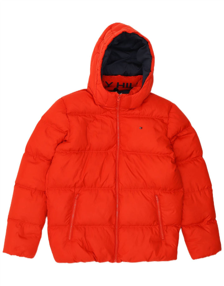 Tommy Hilfiger Veste matelassée à capuche garçon 15-16 ans Rouge Polyester
