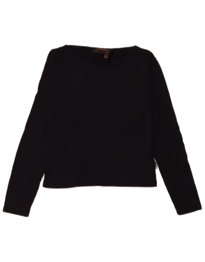 Gas Femmes Crop Top Manches Longues UK 10 Petit Noir Polyamide