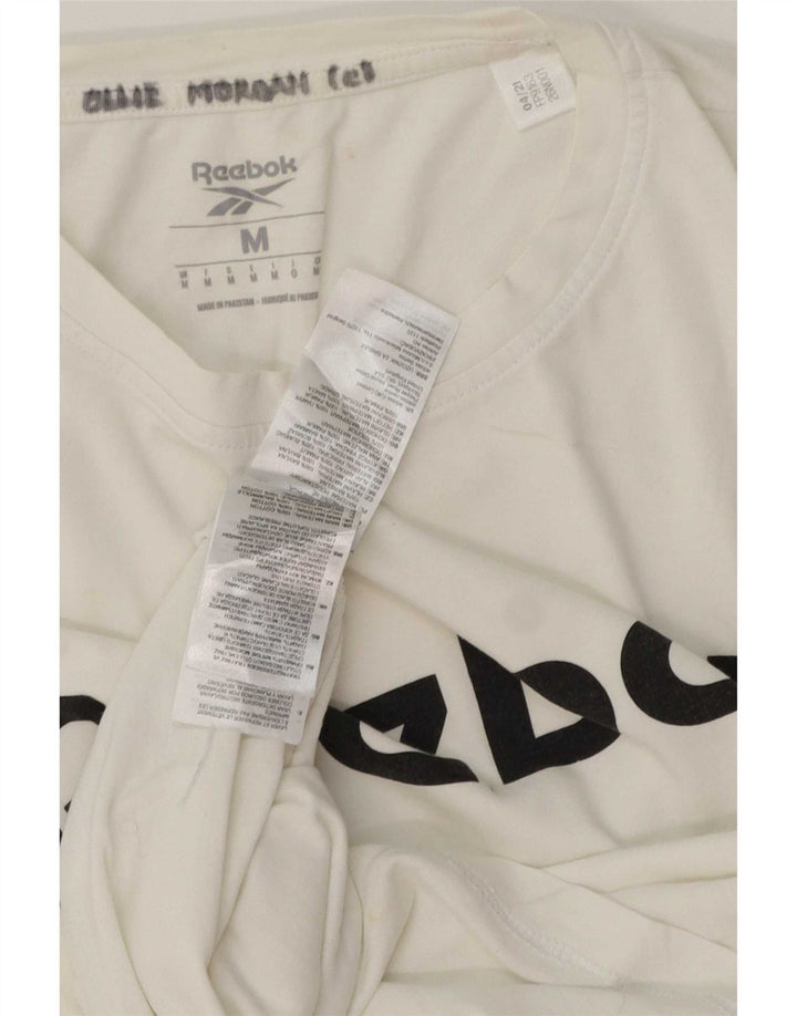 Reebok Tee-Shirt Graphic Homme Blanc Moyen Coton