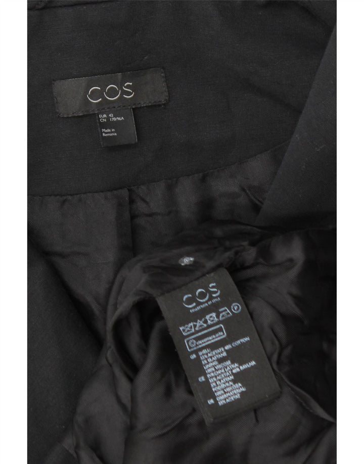 Cos Veste Blazer Ouverte Femme EU 42 Large Acétate Noir