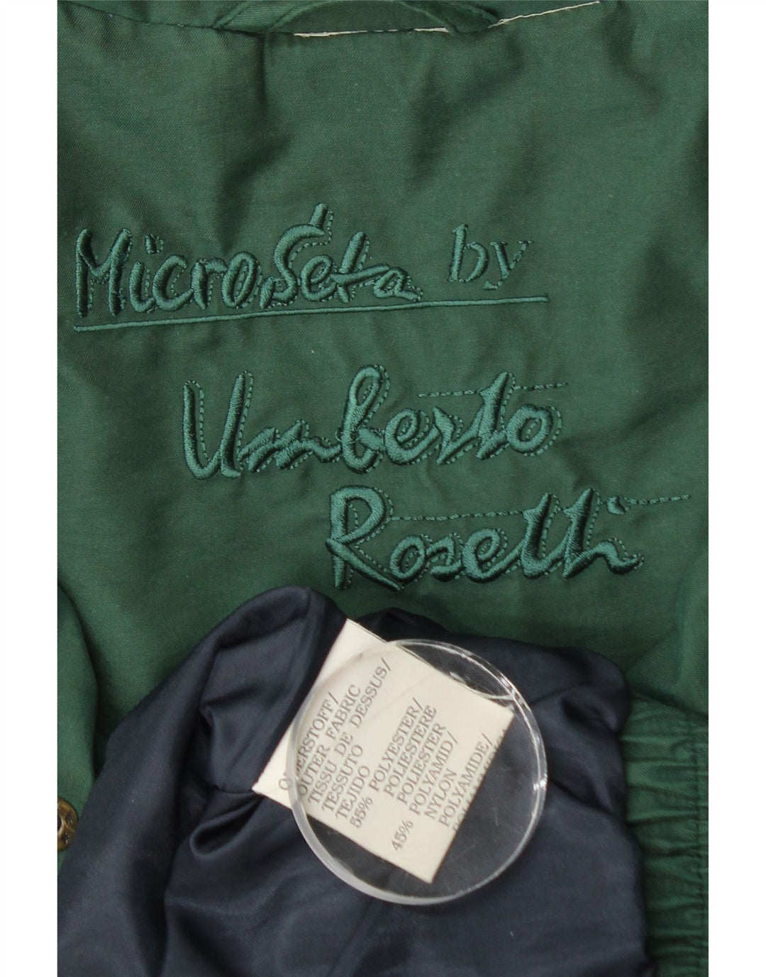 Umberto Rosetti Veste Bomber Homme UK 40 Large Vert Polyester