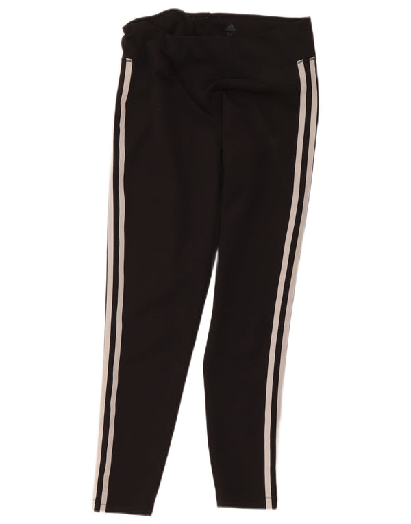 Adidas Climalite Crop Leggings UK 12/14 Noir Moyen Polyester
