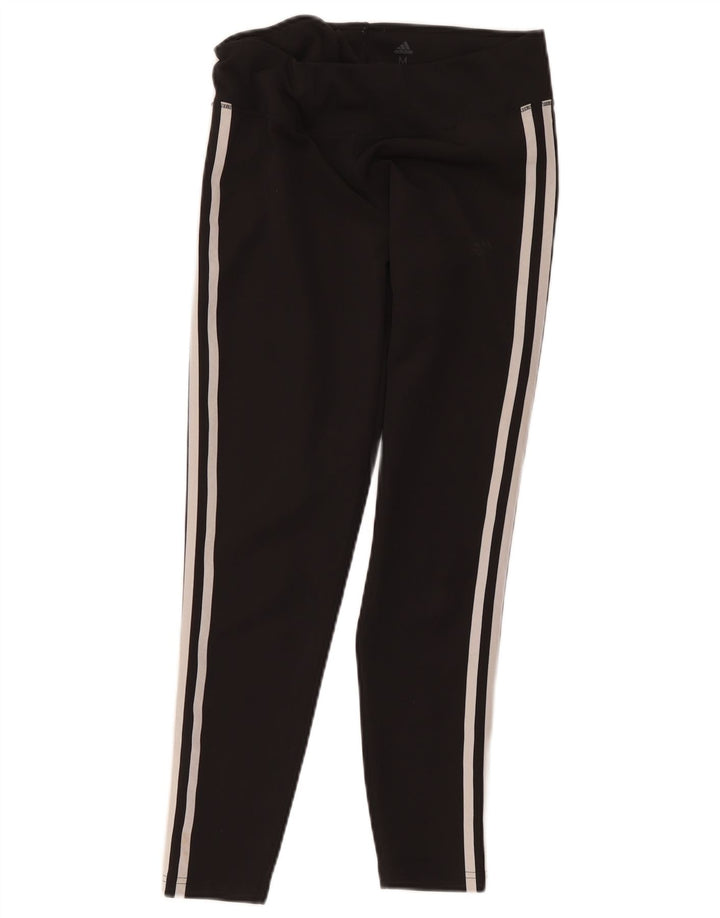 Adidas Climalite Crop Leggings UK 12/14 Noir Moyen Polyester