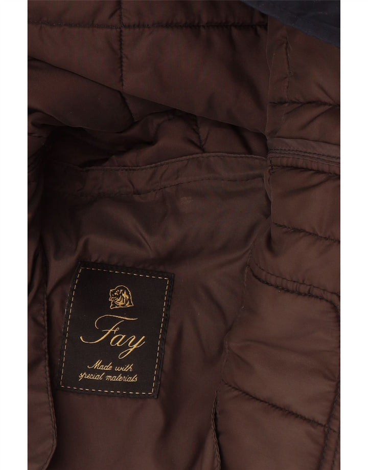 Fay Veste matelassée pour homme UK 36 Small Bleu marine
