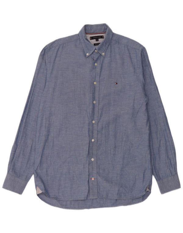 Tommy Hilfiger Chemise Homme Bleu Moyen Coton