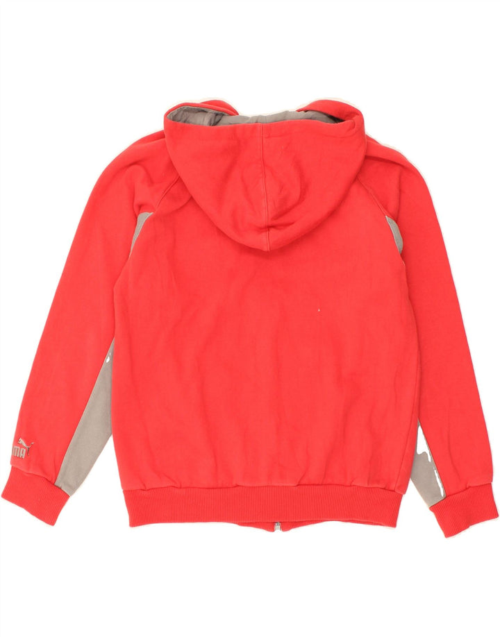 PUMA Boys Graphic Zip Hoodie Sweater 11-12 Years Large Red Cotton | Vintage Puma | Thrift | Second-Hand Puma | Used Clothing | Messina Hembry 