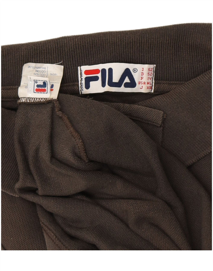 FILA Polo Homme IT 52 Large Gris Coton
