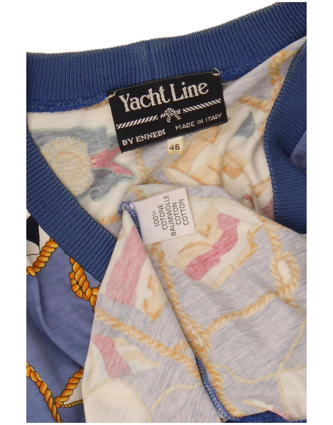 Ennedi Cardigan à manches courtes pour femme avec motif abstrait IT 46 Large Bleu