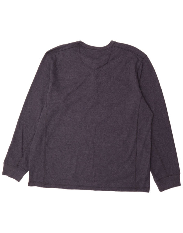 Eddie Bauer Haut Homme Manches Longues 2XL Bleu Marine Coton