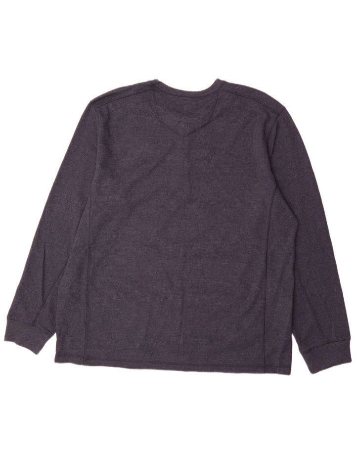 Eddie Bauer Haut Homme Manches Longues 2XL Bleu Marine Coton