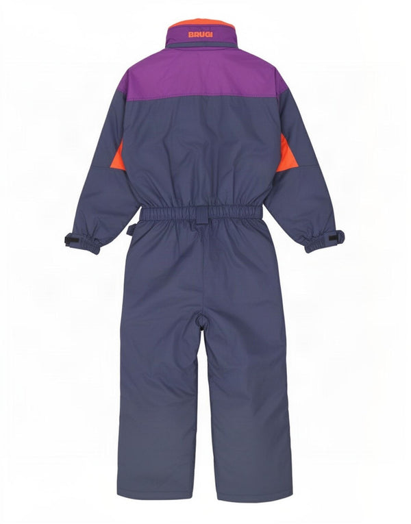 Brugi Combinaison de ski à capuche pour homme UK 42 Large Bleu Colorblock Polyamide