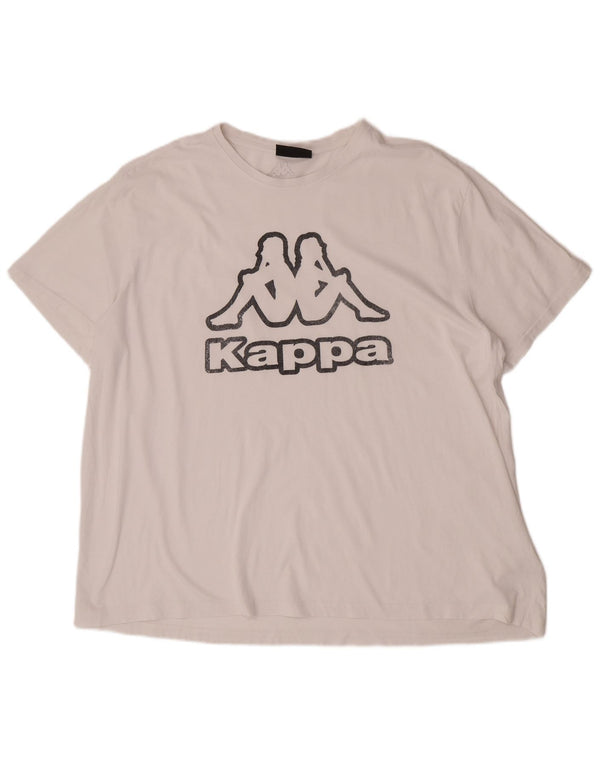 Kappa T-Shirt Graphique Homme Top 4XL Blanc Coton