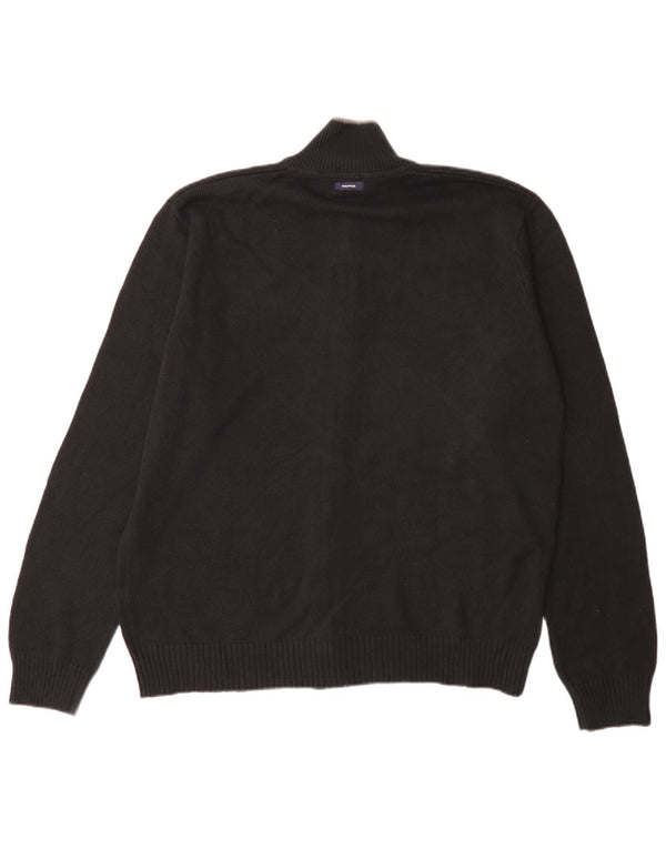 Nautica Cardigan Homme Pull Large Bleu Marine Coton