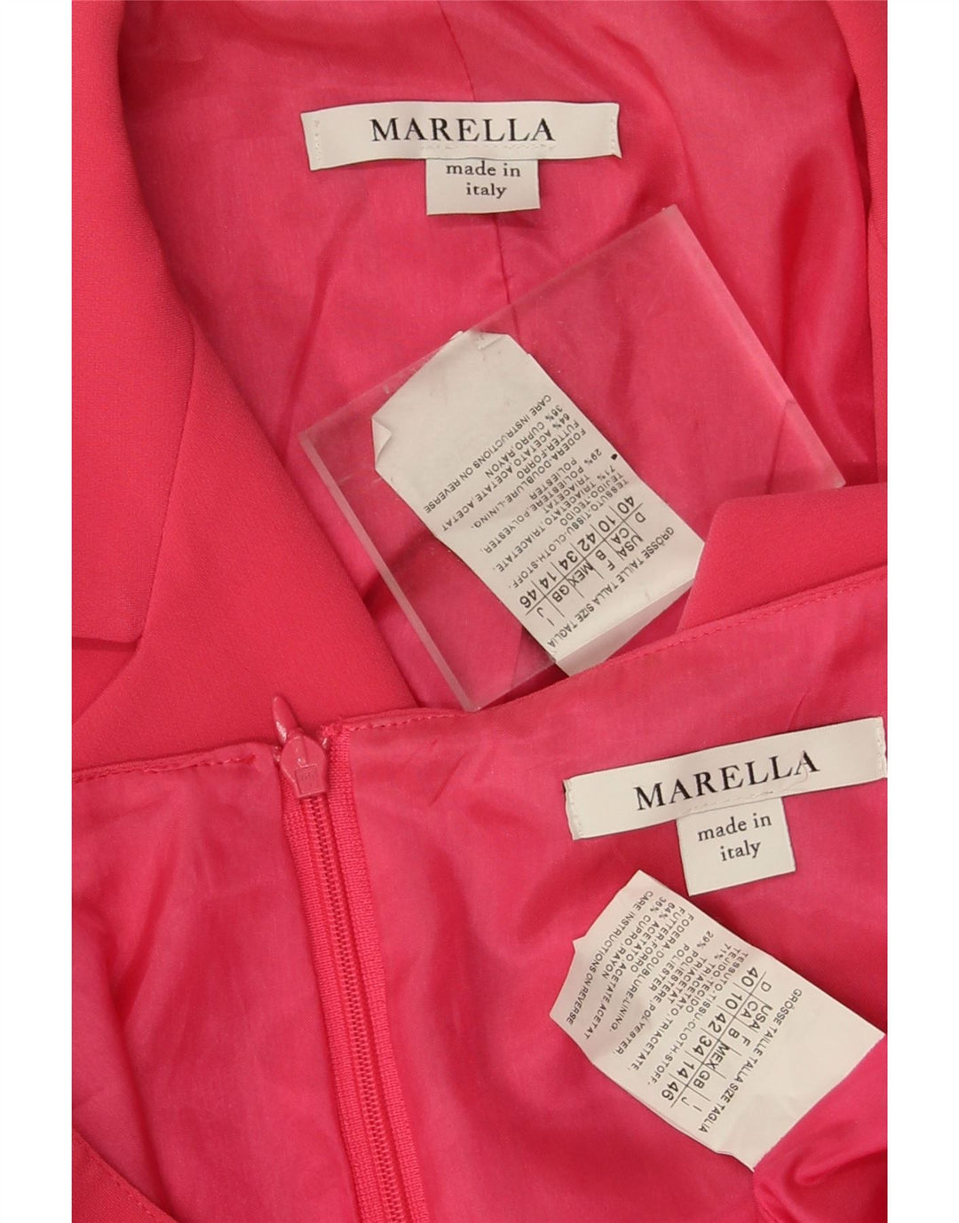 Marella Ensemble 2 pièces 1 bouton pour femme UK 14 Grand triacétate rose