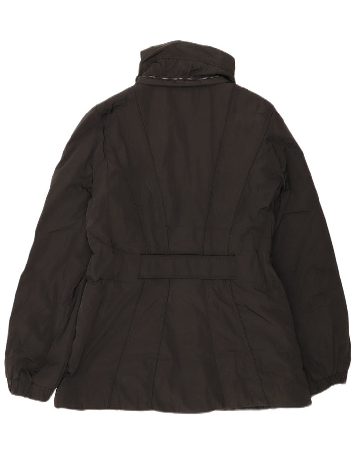 Zara Veste matelassée pour femme UK 14 Large Noir