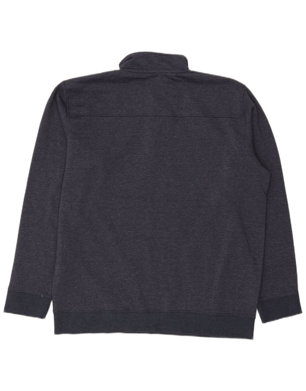 James Pringle Sweat-shirt à col zippé pour homme en coton bleu marine 2XL