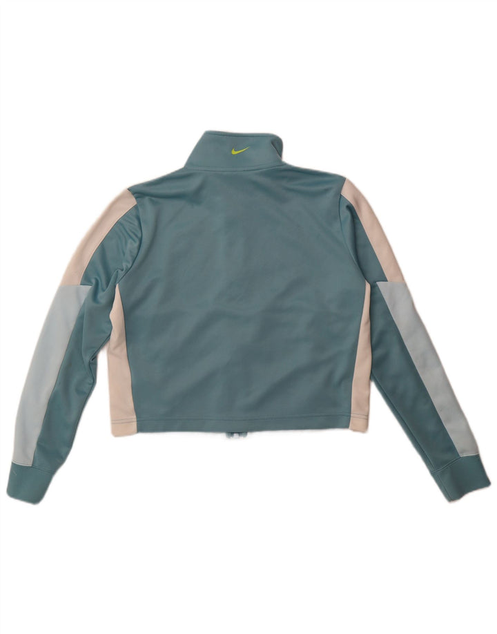 Nike Veste de survêtement graphique surdimensionnée pour femme UK 10 Petit Bleu