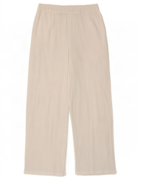 Marks & Spencer Pantalon taille haute pour femme UK 8 Small W28 L30 Blanc