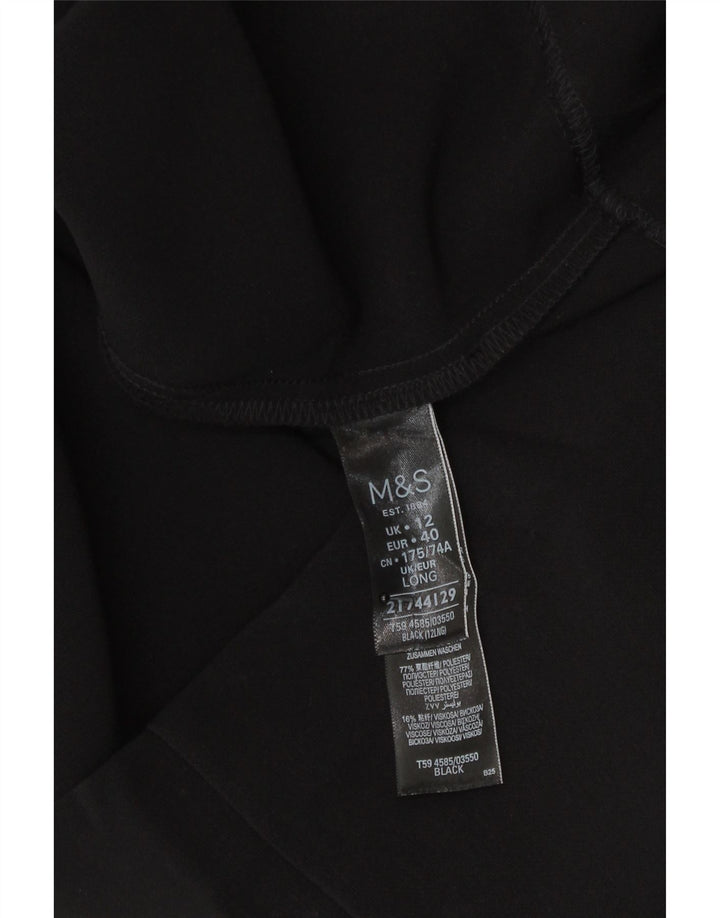 Marks & Spencer Jupe crayon pour femme UK 12 Medium W30 Noir Polyester