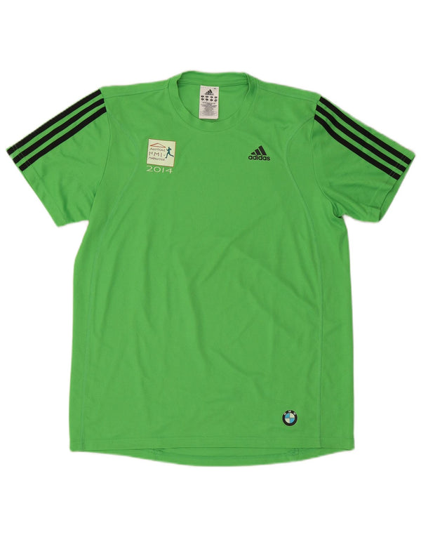 Adidas Homme Aohna Graphic T-Shirt Top Vert Moyen Polyester