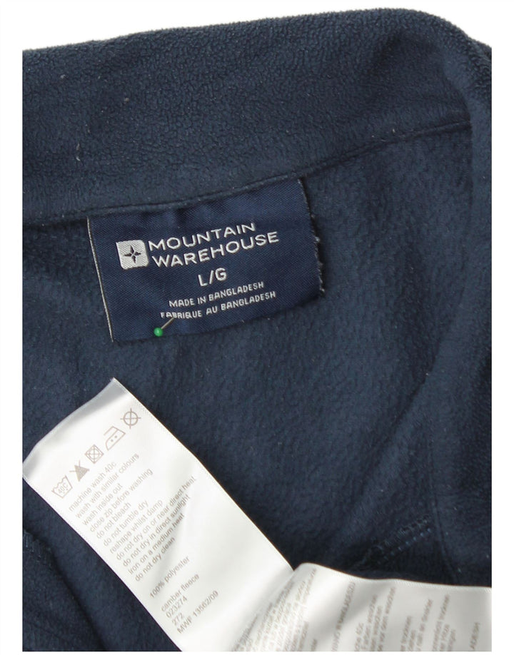 MOUNTAIN WAREHOUSE Pull Polaire à Col Zippé pour Homme Large Bleu Marine Polyester