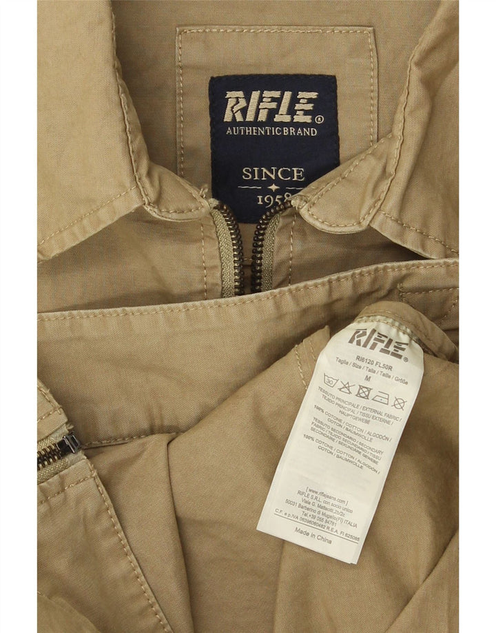 Rifle Mens Bomber Jacket UK 38 Moyen Kaki Coton