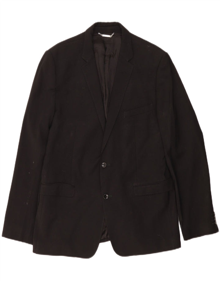 Dolce & Gabbana Veste blazer slim à 2 boutons pour homme IT 54 2XL Laine noire