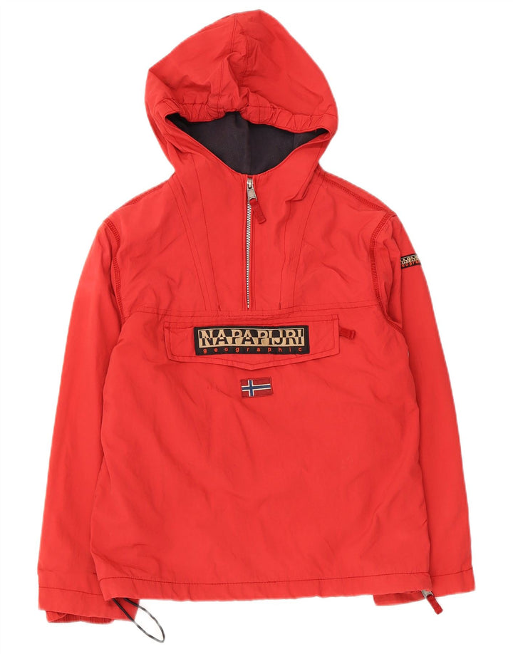 Napapijri Veste Anorak à Capuche Graphique Garçon 11-12 Ans Rouge Polyester