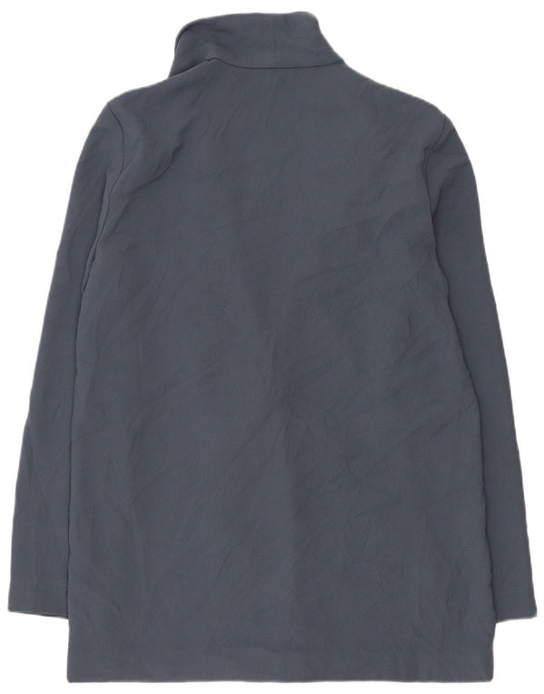 Topshop Veste Blazer Double Boutonnage Femme UK 10 Petit Bleu Polyester