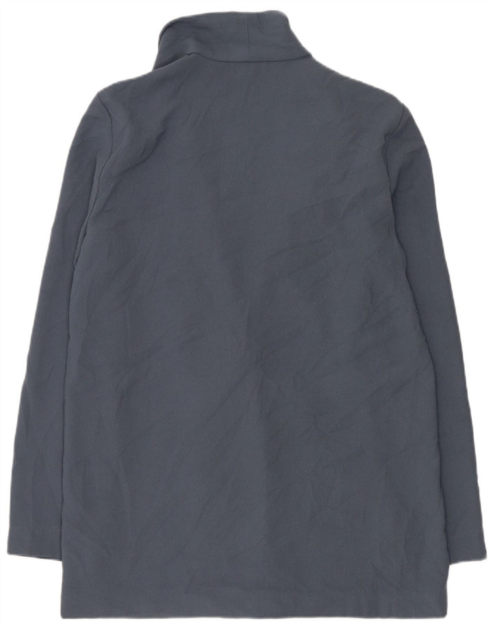 Topshop Veste Blazer Double Boutonnage Femme UK 10 Petit Bleu Polyester