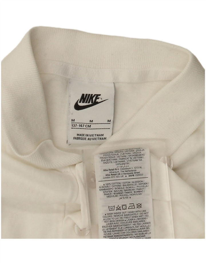 Polo Nike Garçon 10-11 ans Coton Blanc Moyen