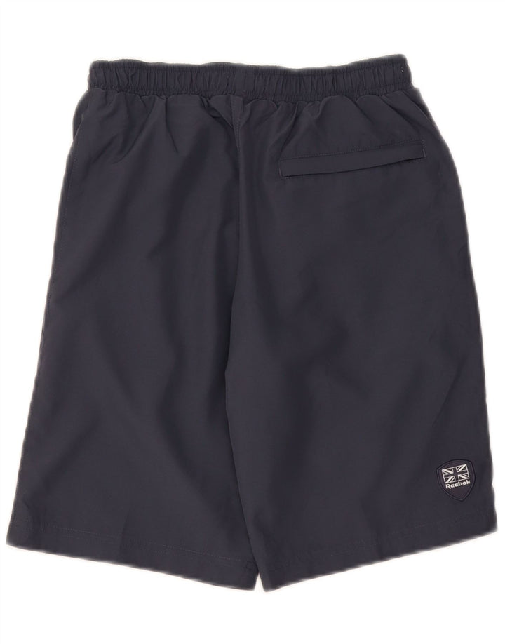 Reebok Short de Sport Classic Graphic Garçon 9-10 Ans Gris Polyester