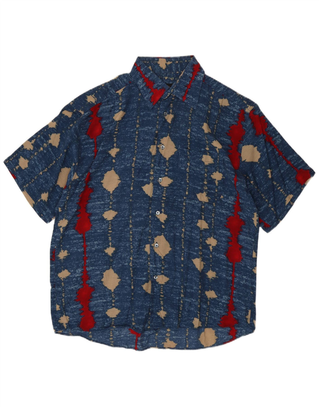 Tipo' S Chemise Manches Courtes Homme XL Bleu Rayé Viscose