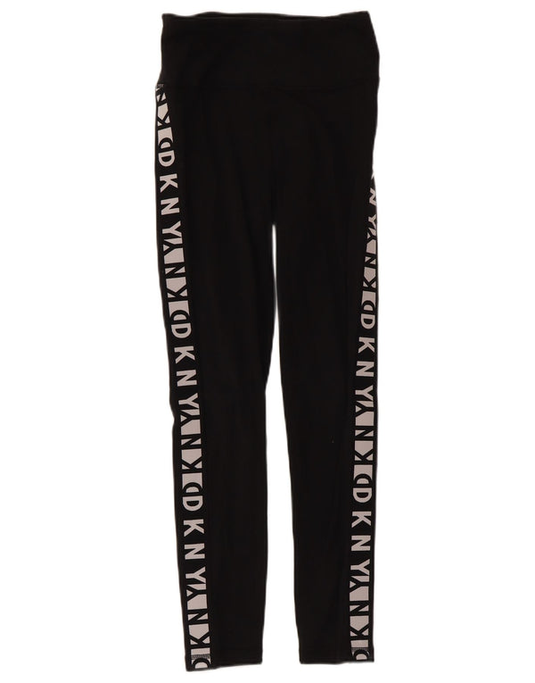Dkny Leggings graphiques pour femmes UK 4 XS coton noir