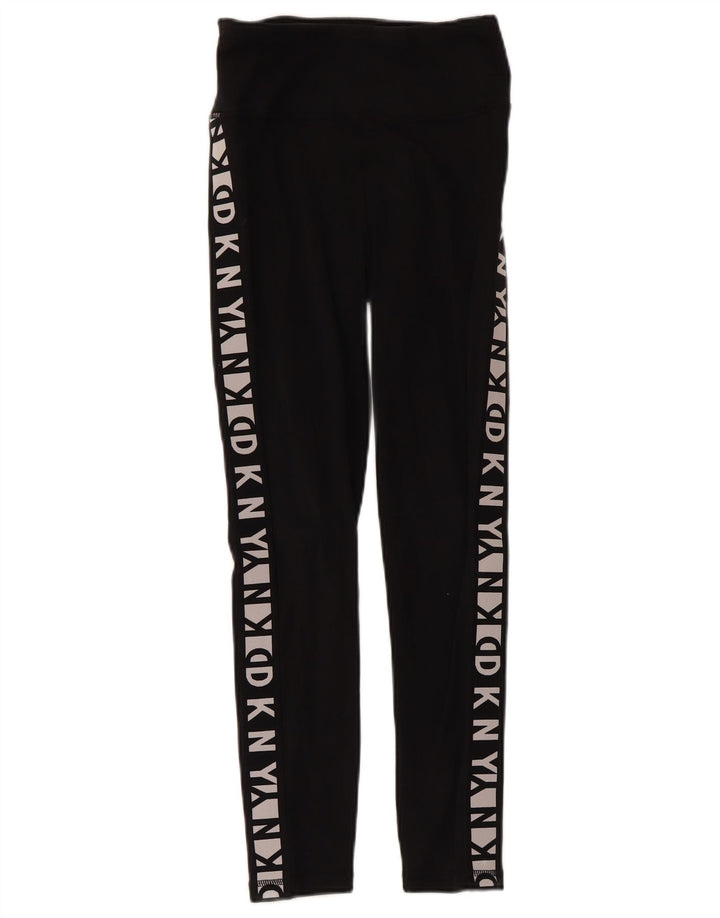 Dkny Leggings graphiques pour femmes UK 4 XS coton noir