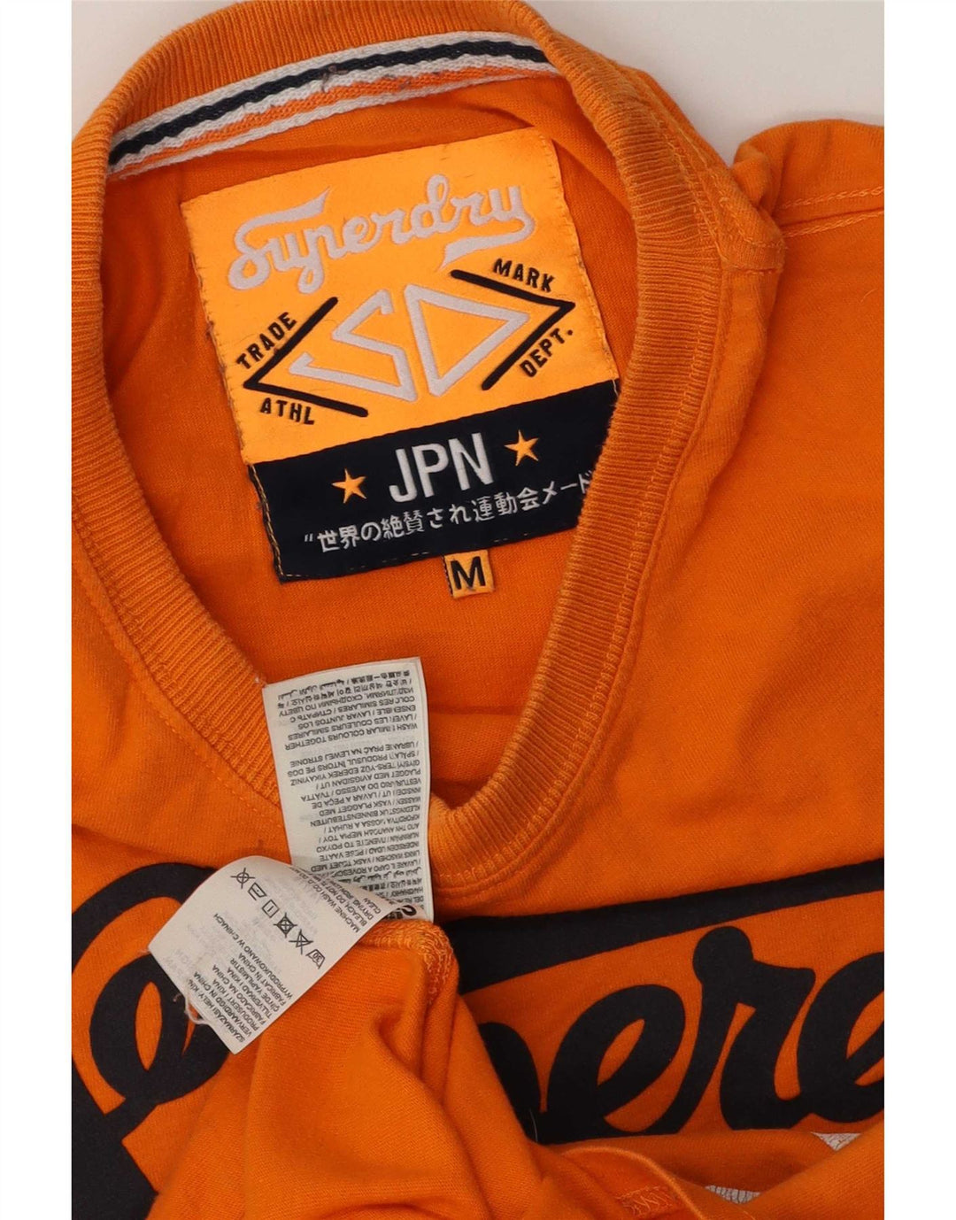 Superdry T-Shirt Graphique Homme Orange Moyen Coton