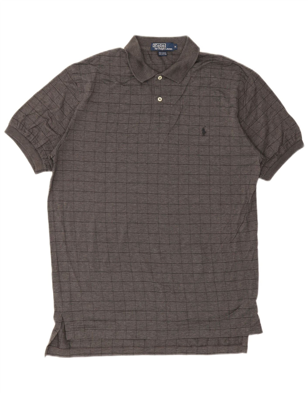 POLO RALPH LAUREN Polo Homme Gris Moyen Carreaux Coton