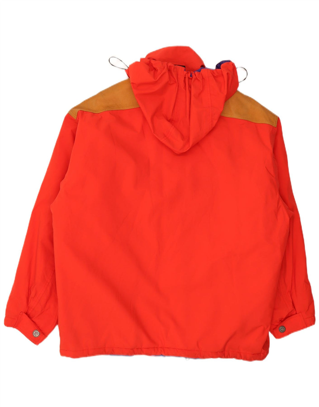 Anzi Besson Veste de ski à capuche pour homme IT 52 Large Rouge Colourblock Polyester