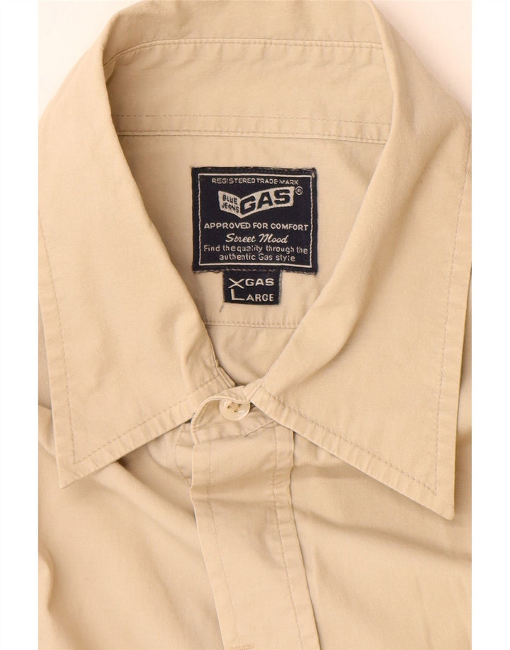 Chemise Homme Gas XL Coton Beige