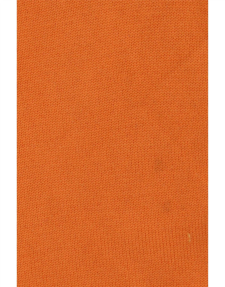 Jeckerson Pull graphique à col zippé pour homme en laine orange moyen