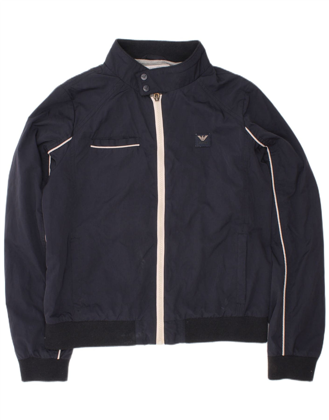 Armani Jeans Blouson Bomber Garçon 11-12 ans Bleu Marine Polyester