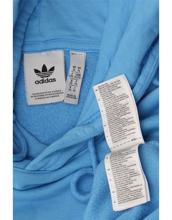 ADIDAS Pull à capuche pour homme XL Bleu Coton