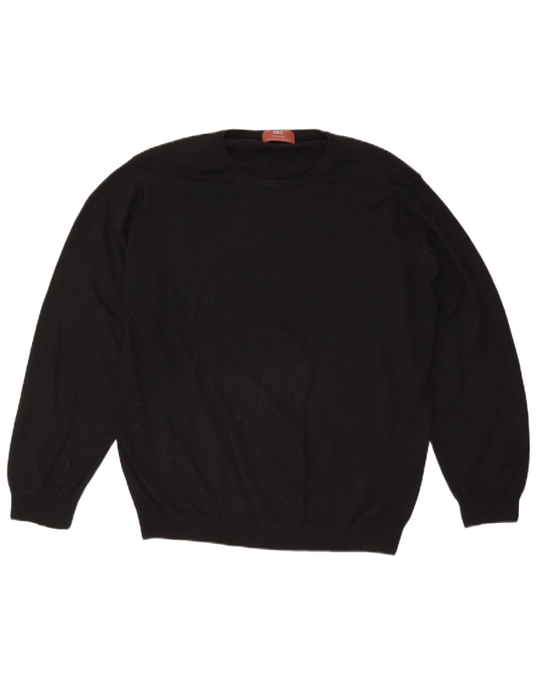 Marks & Spencer Pull à col rond pour homme en laine noire Taille L