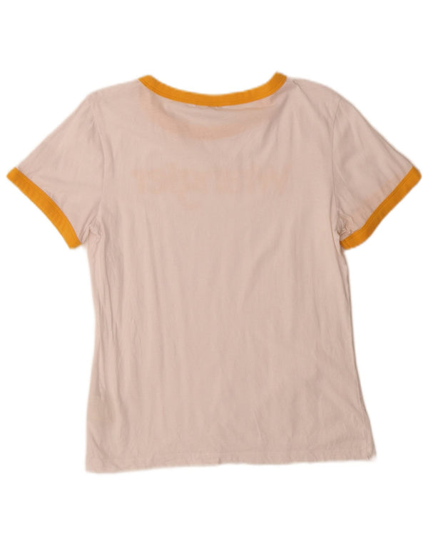 Wrangler T-shirt graphique pour femme UK 12 en coton color block blanc moyen